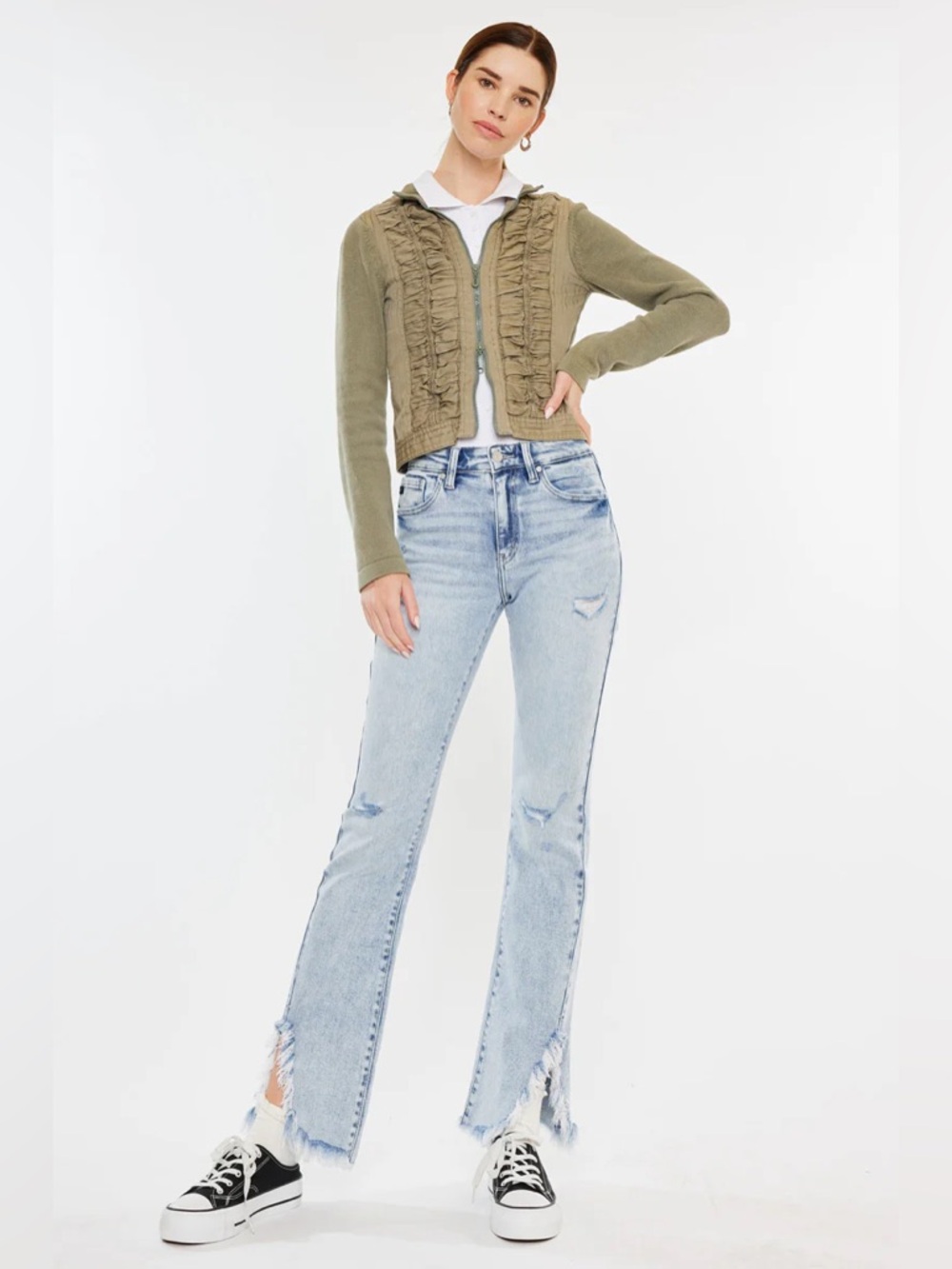 KANCAN NIAMH HIGH RISE BOOTCUT JEANS LIGHT WASH 9/28‎ $89